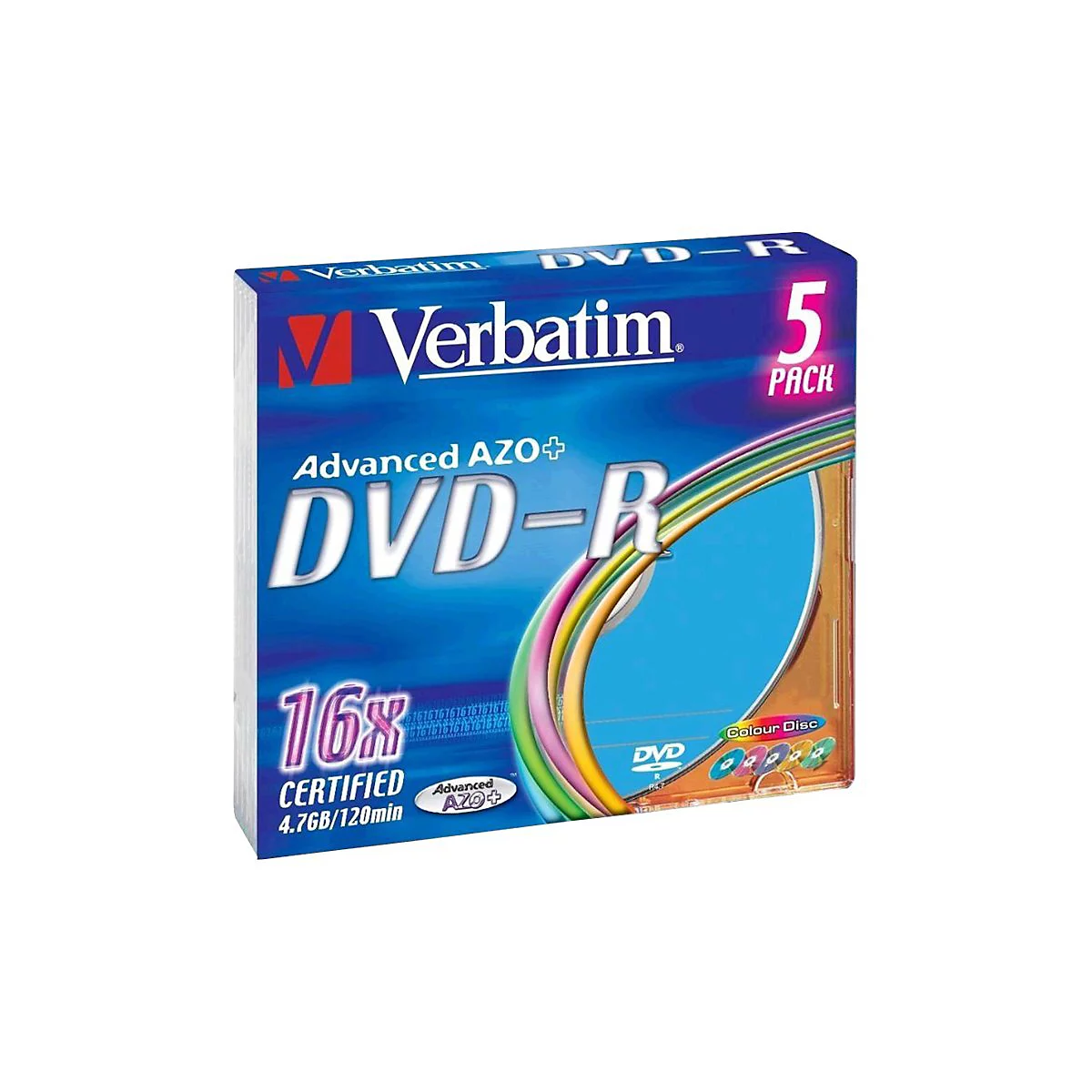 Verbatim Colours - 5 x DVD-R - 4.7 GB 16x