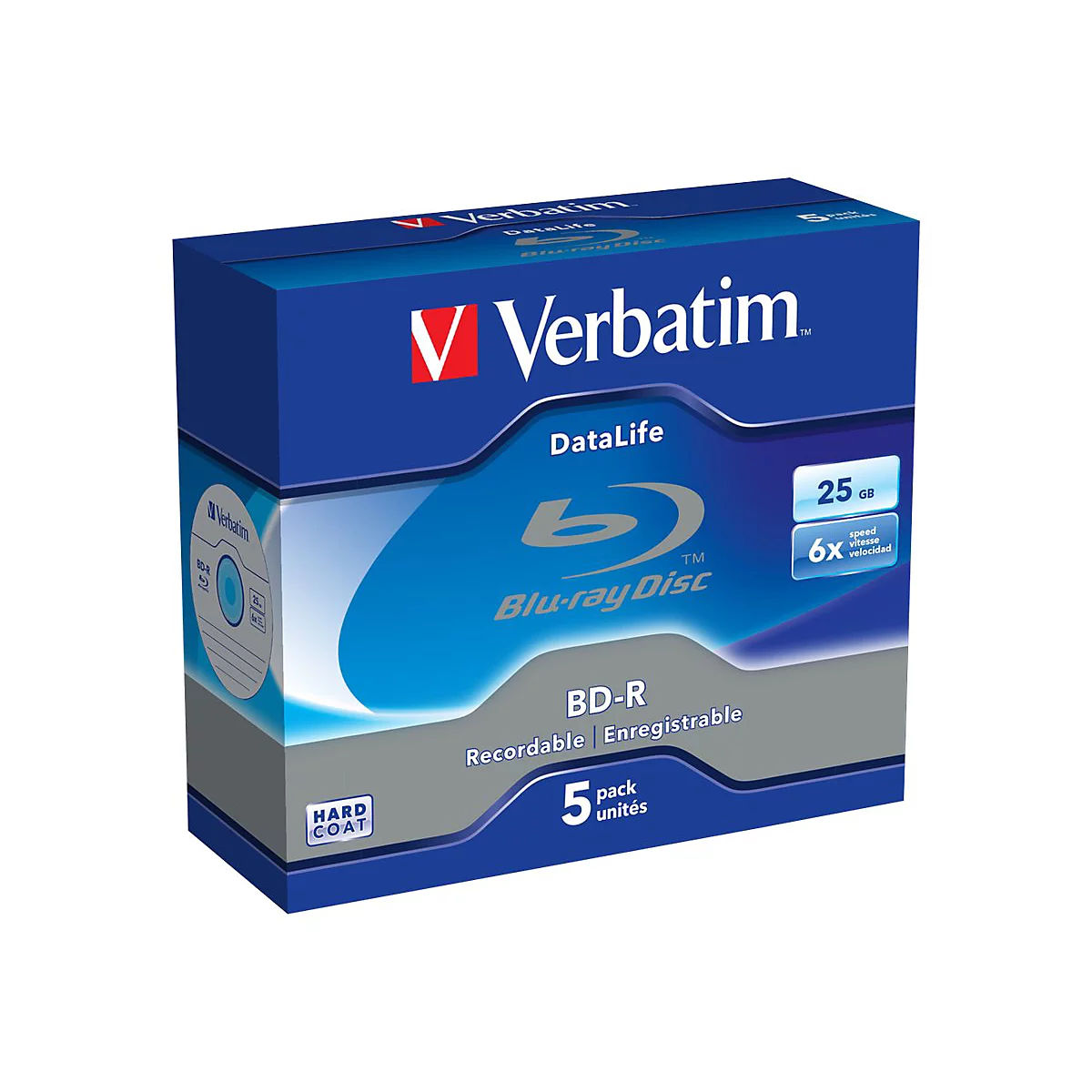 Verbatim DataLife - 5 x BD-R - 25 GB 6x - Jewel Case (Schachtel)