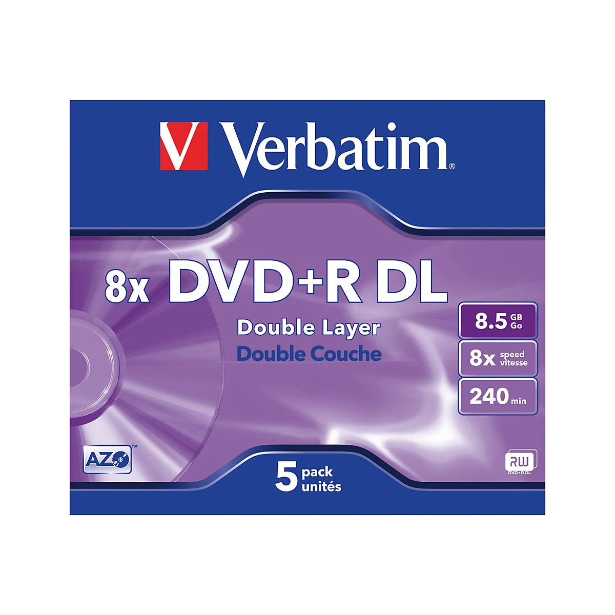 Verbatim - DVD+R DL x 5 - 8.5 GB - Speichermedium