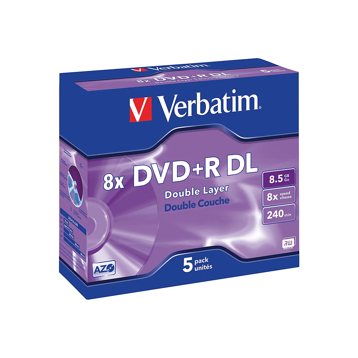 Verbatim - DVD+R DL x 5 - 8.5 GB - Speichermedium