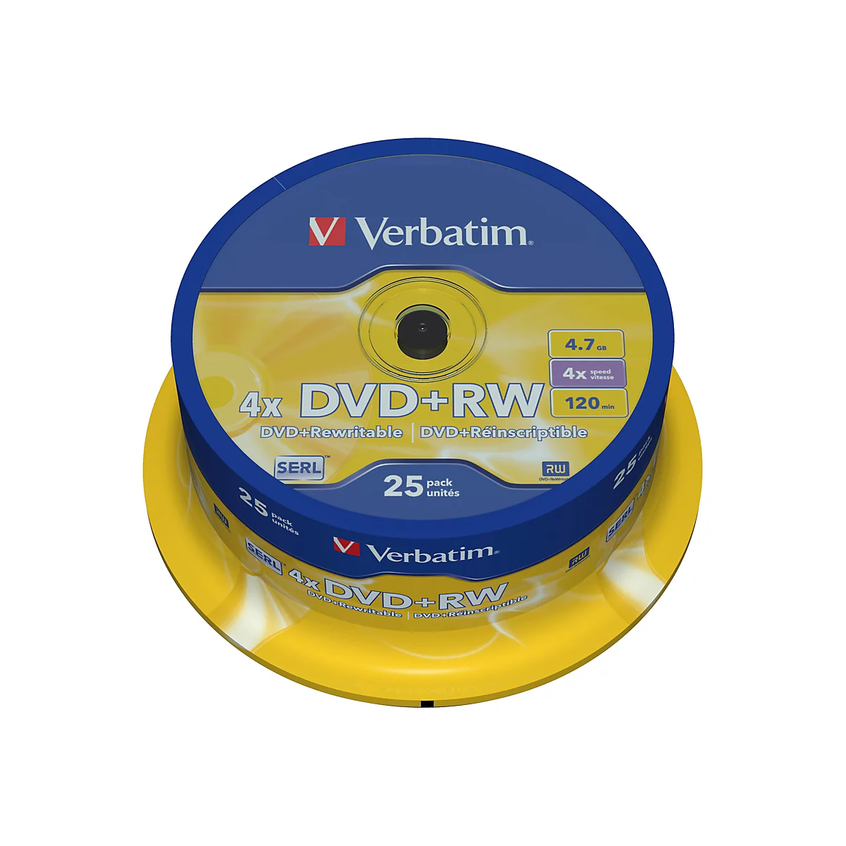 Verbatim - DVD+RW x 25 - 4.7 GB - Speichermedium