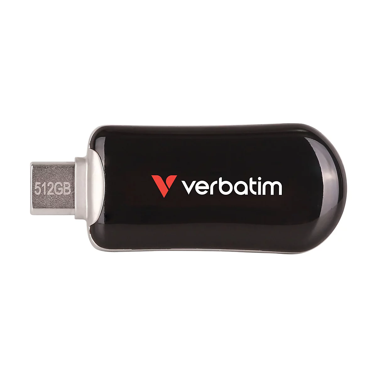 Verbatim Plectra - USB-Flash-Laufwerk - 512 GB - USB 3.2 Gen 1 / USB-C - Schwarz