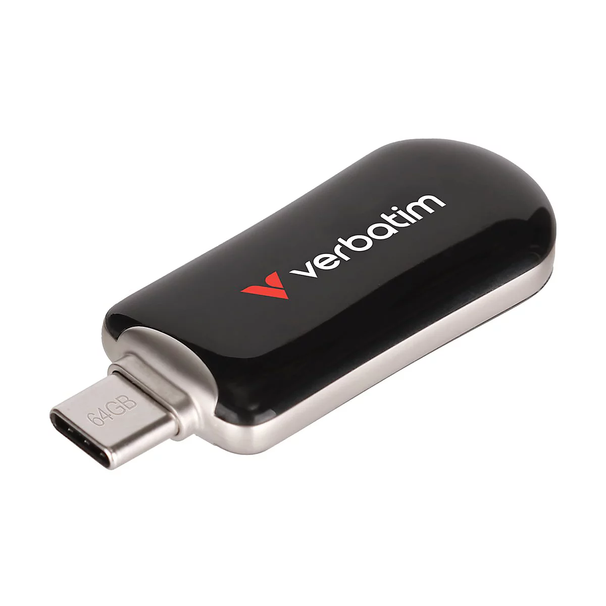 Verbatim Plectra - USB-Flash-Laufwerk - 64 GB - USB 3.2 Gen 1 / USB-C - Schwarz