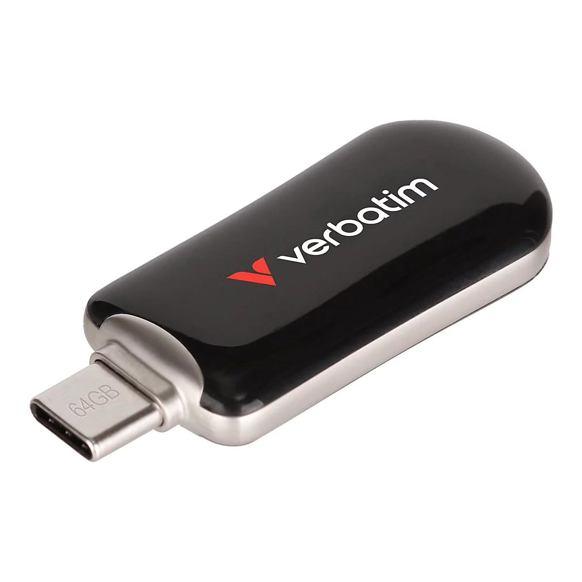 Verbatim Plectra - USB-Flash-Laufwerk - 64 GB - USB 3.2 Gen 1 / USB-C - Schwarz