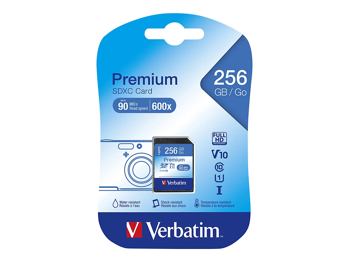 Verbatim Premium - Flash-Speicherkarte - 256 GB - SDXC UHS-I