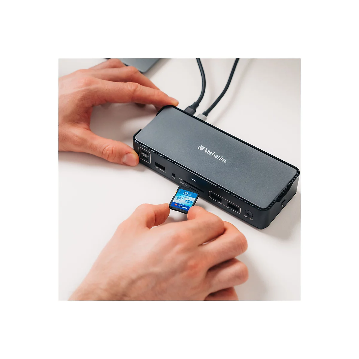 Verbatim Pro - Dockingstation - USB-C - 2 x HDMI, DP - 1GbE - 100 Watt