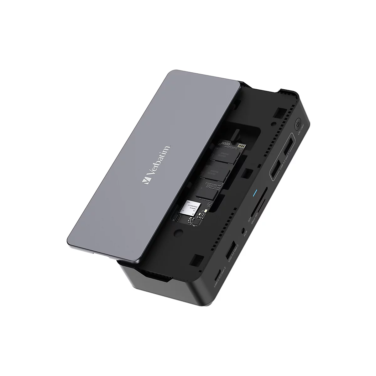 Verbatim Pro - Dockingstation - USB-C - 2 x HDMI, DP - 1GbE - 100 Watt