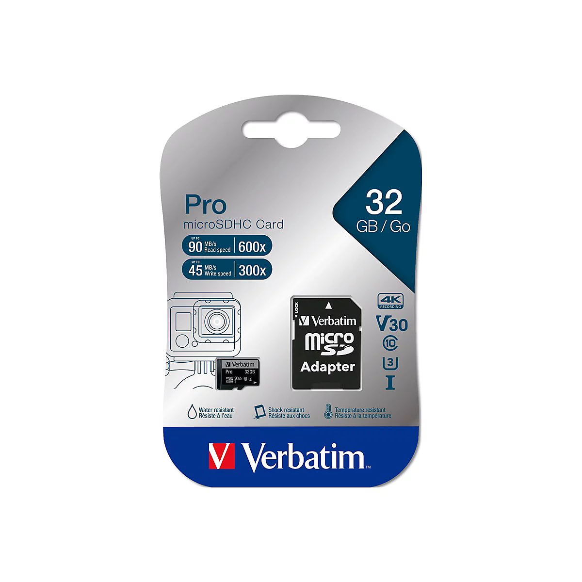 Verbatim PRO - Flash-Speicherkarte - 32 GB - microSDHC UHS-I