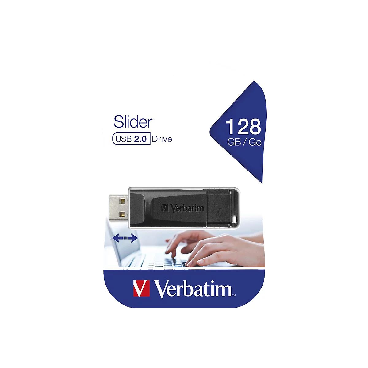 Verbatim Slider - USB-Flash-Laufwerk - 128 GB