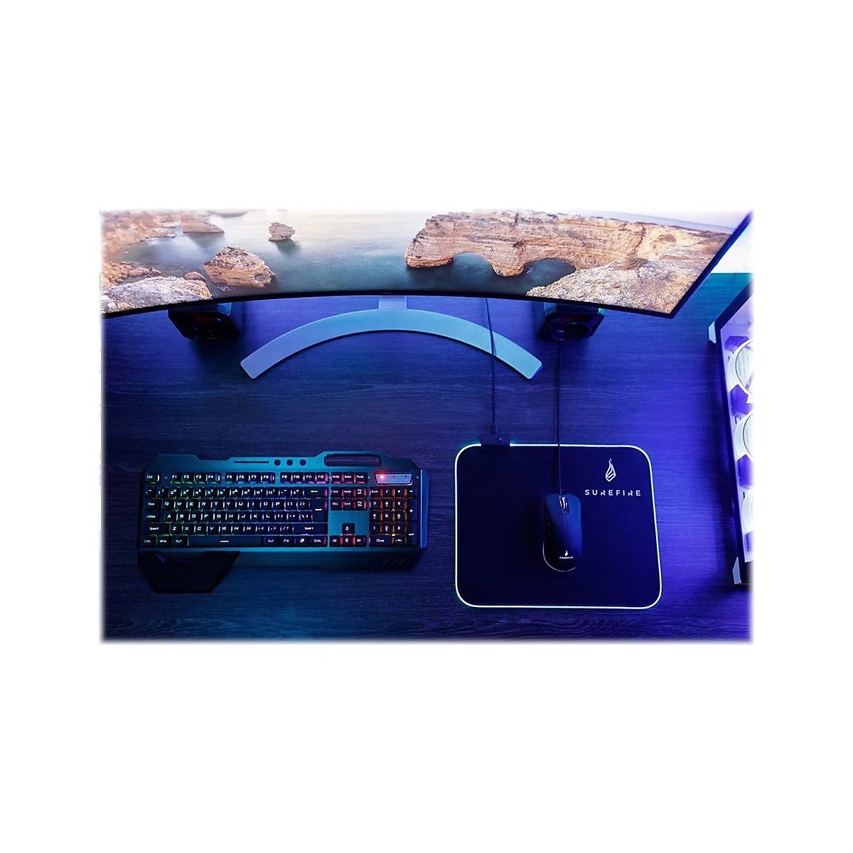 Verbatim SureFire Silent Flight RGB-320 - Beleuchtetes Mousepad - Medium