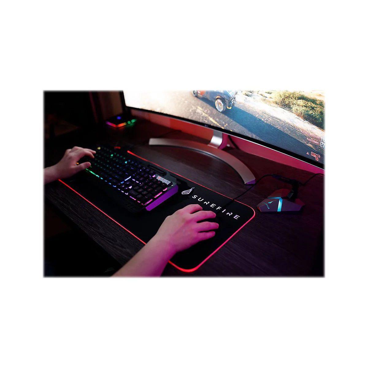 Verbatim SureFire Silent Flight RGB-680 - Beleuchtetes Mousepad - groß