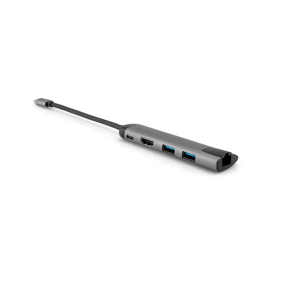 Verbatim USB-C™ Multiport-Hub, USB-C, 3x USB 3.0, HDMI, Gigabit Ethernet, Kabellänge 15 cm
