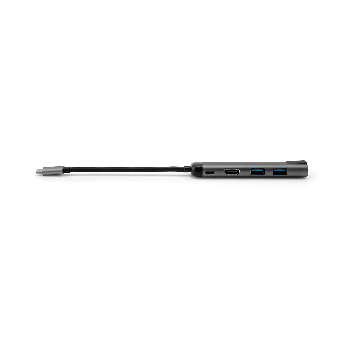 Verbatim USB-C™ Multiport-Hub, USB-C, 3x USB 3.0, HDMI, Gigabit Ethernet, Kabellänge 15 cm
