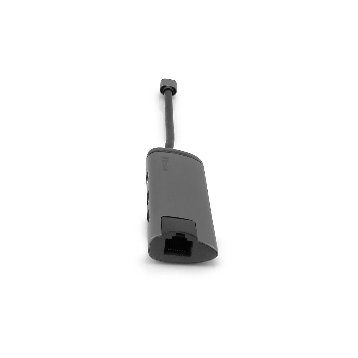 Verbatim USB-C™ Multiport-Hub, USB-C, 3x USB 3.0, HDMI, Gigabit Ethernet, Kabellänge 15 cm