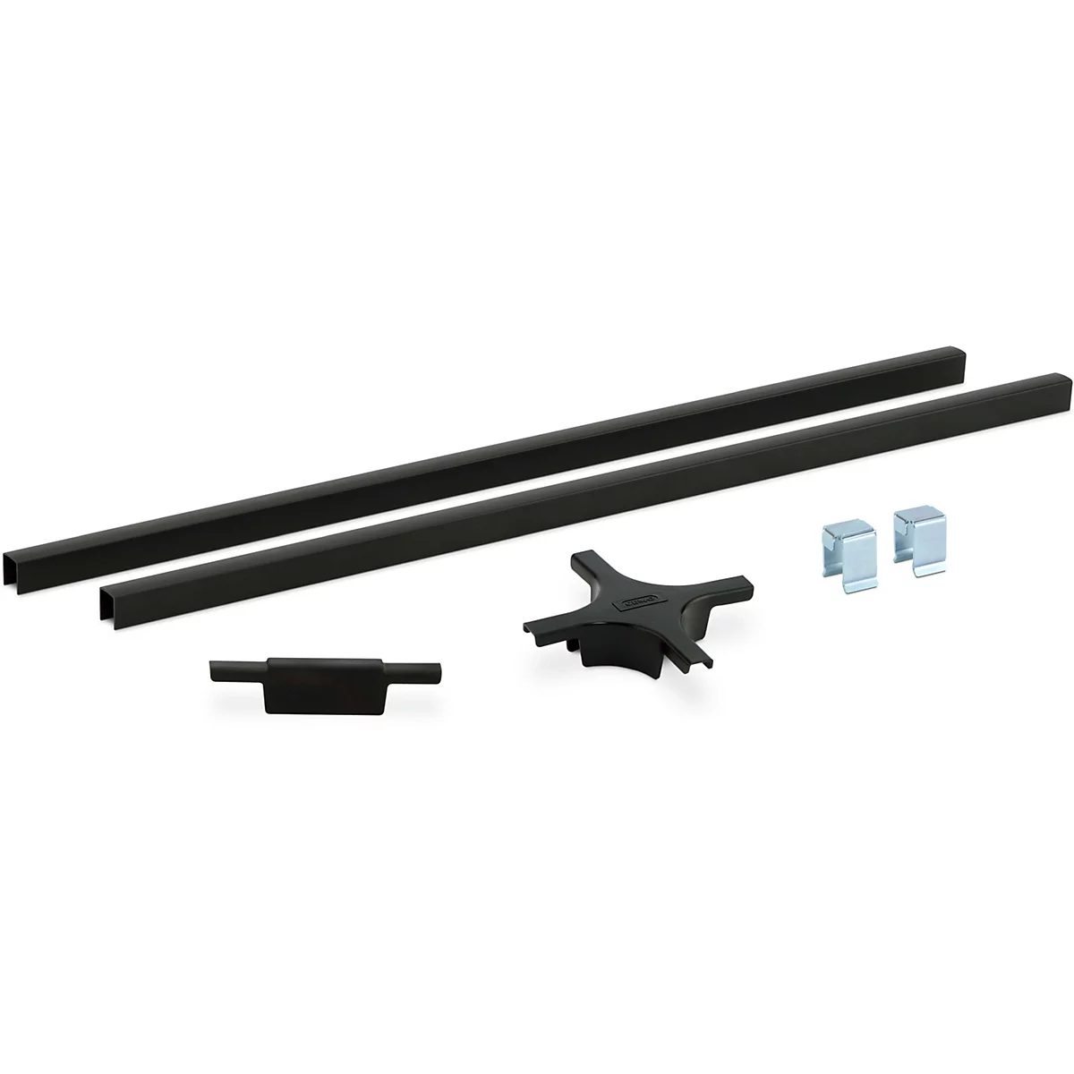 Verbindungsschiene kurz für PE-Flächenschschutzsysteme, Polyethylen (HDPE) schwarz, B 1140 x T 15 x H 15 mm