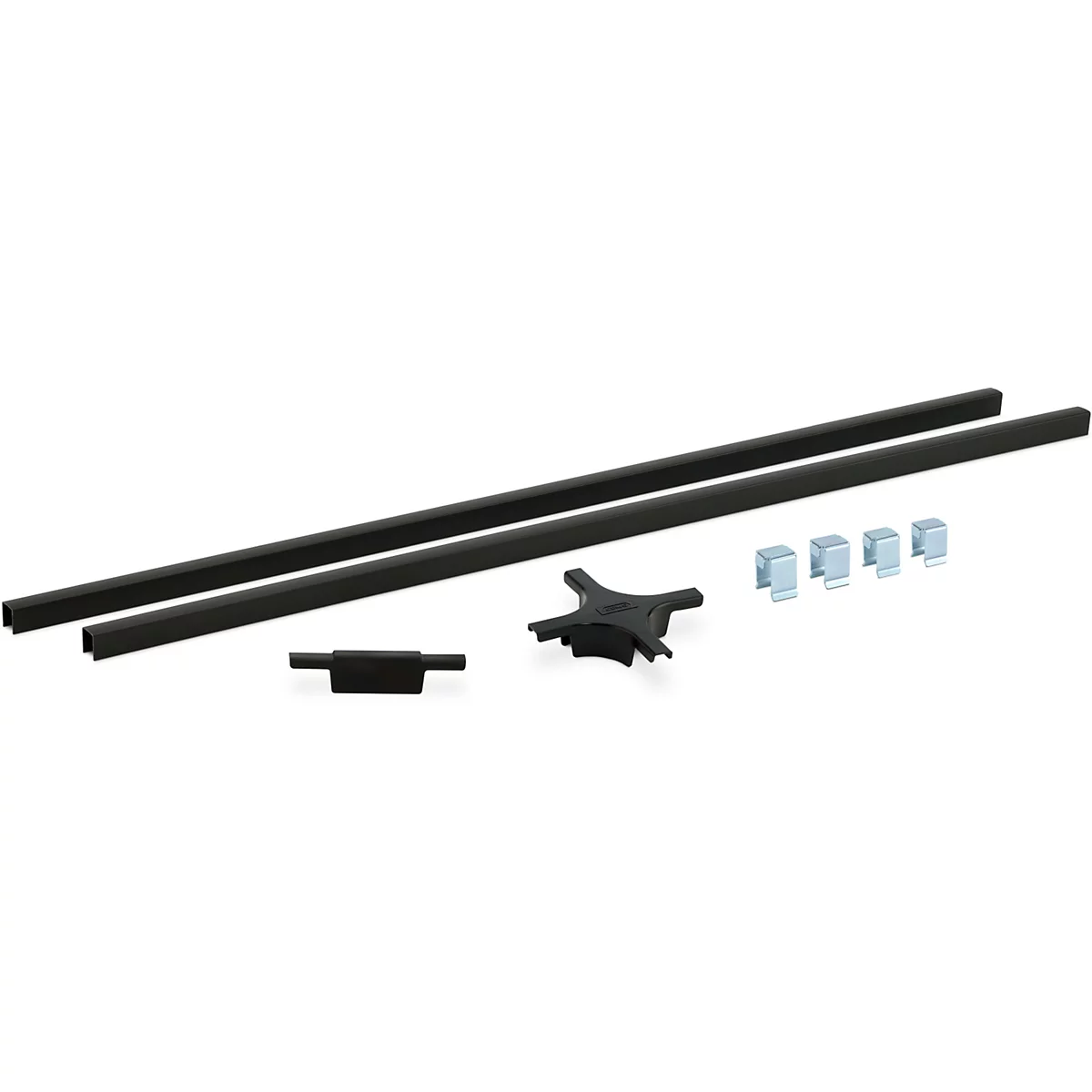 Verbindungsschiene lang für PE-Flächenschschutzsysteme, Polyethylen (HDPE) schwarz, B 1140 x T 15 x H 15 mm