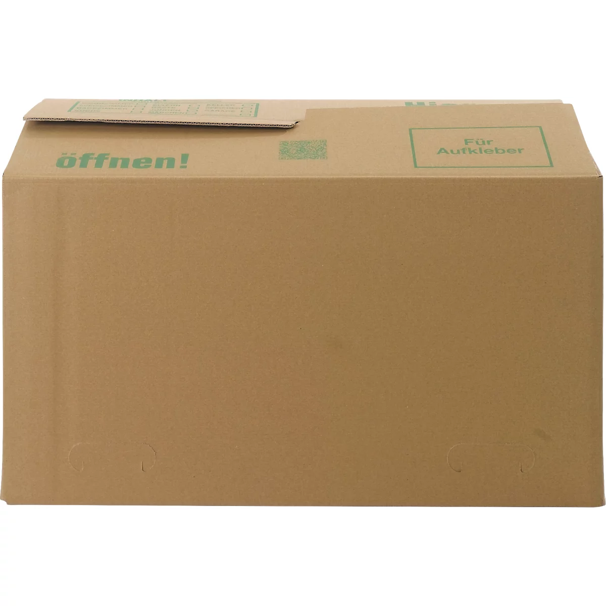 Verhuisdoos, 2-wand, tot 40 kg, etiketteerveld, dubbel handgreepsysteem, vlinderbodem, L 610 x B 305 x H 320 mm, bruin, 20 stuks