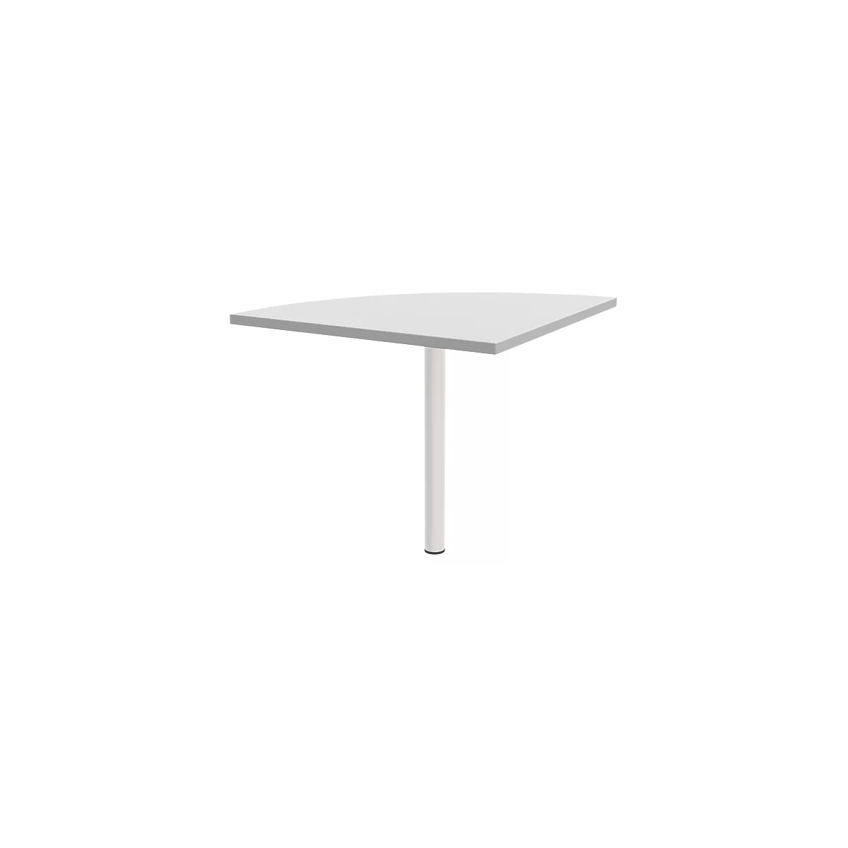 Verkettungsplatte 90° BARI, Stützfuß, Form B, B 800 x T 800 x H 680-820 mm, hellgrau