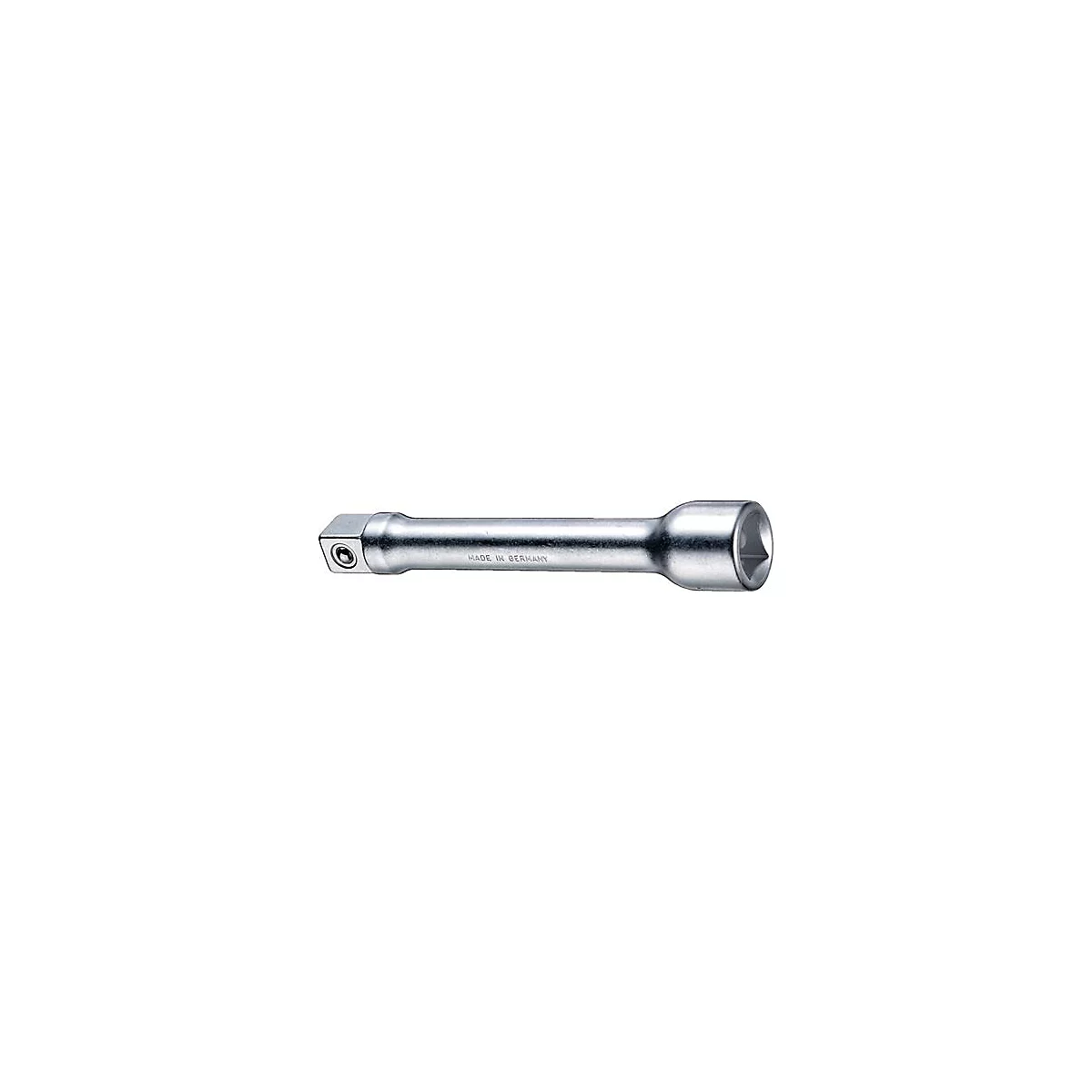 Rallonge chromée pour clé à outils, avec l'inscription "MADE IN GERMANY".