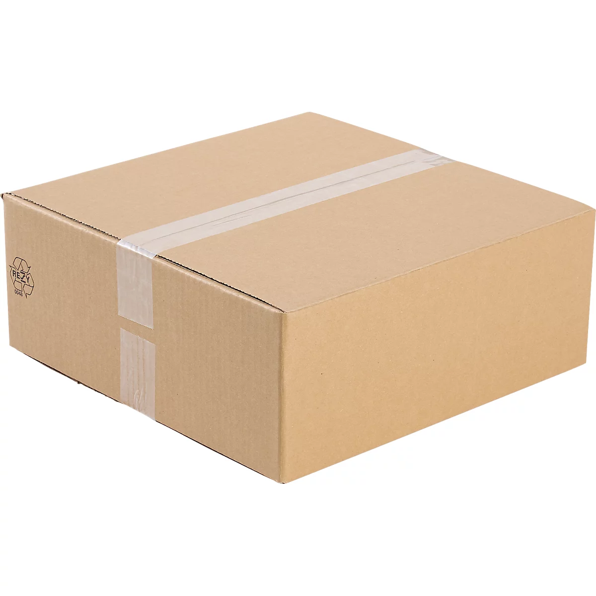 Verpakkingsdozen van golfkarton, B 392 x D 392 x H 150 mm, vierkant