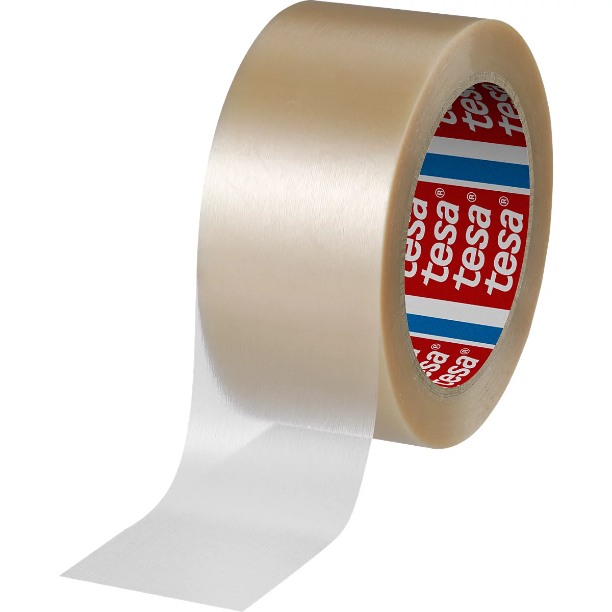 Verpakkingstape tesa® 4100, voor middelzware verpakkingen, handmatig of mechanisch te gebruiken, 6 rollen, B 50 mm x L 60 m, PVC, transparant