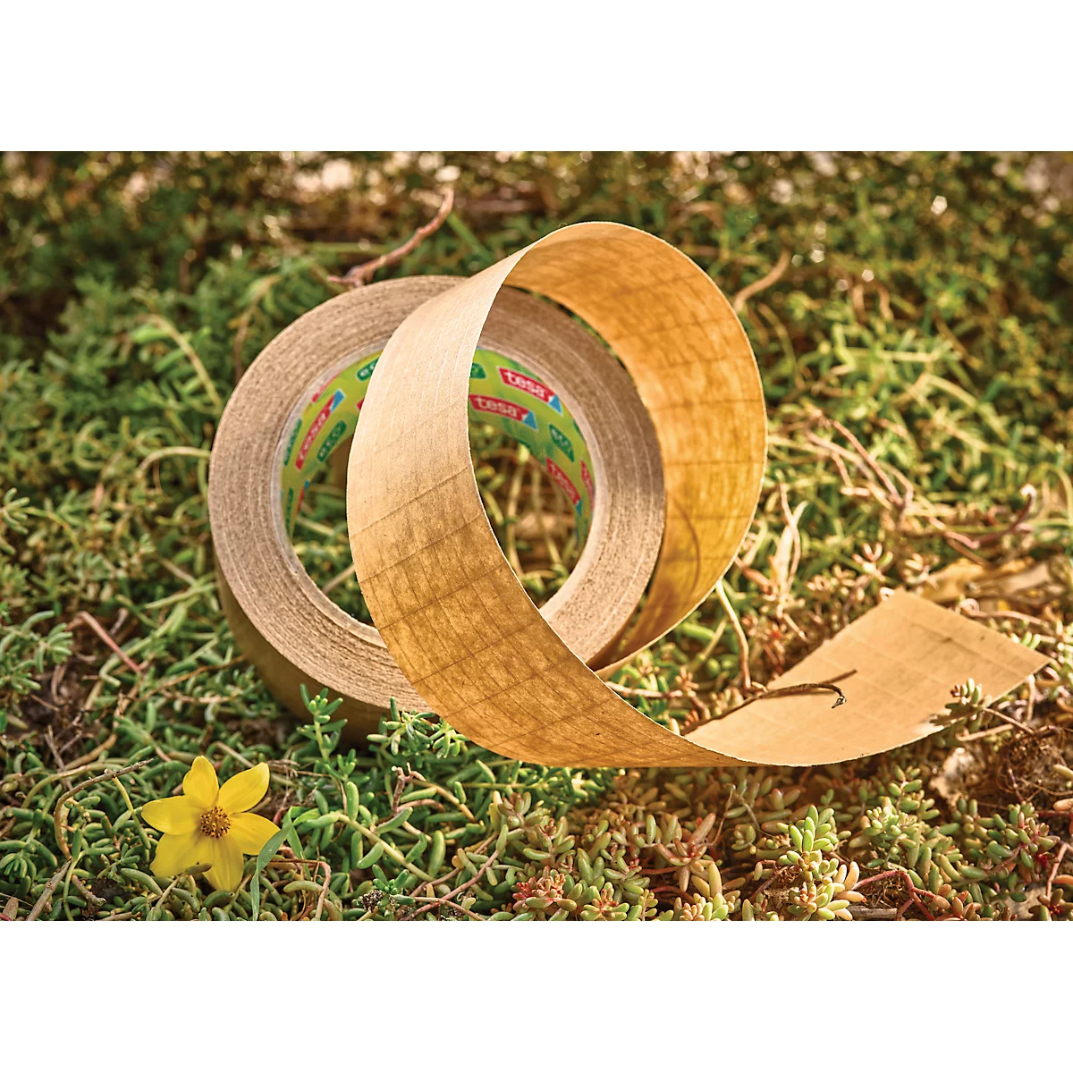 Verpakkingstape tesapack® PAPER ULTRA STRONG ecoLogo® 56000, extra sterke kleefkracht, voor pakketten tot 30 kg, scheurvast, oplosmiddelvrij, recycleerbaar, kraftpapier