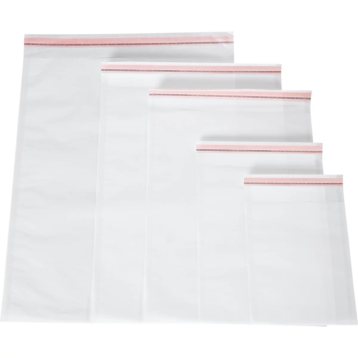Verpakkingszak, hersluitbaar, met flap &amp; seal naad, scheurbestendig, 138 x 170 mm/120 x 170 mm, FSC® glaspapier, semi-transparant, 500 st.
