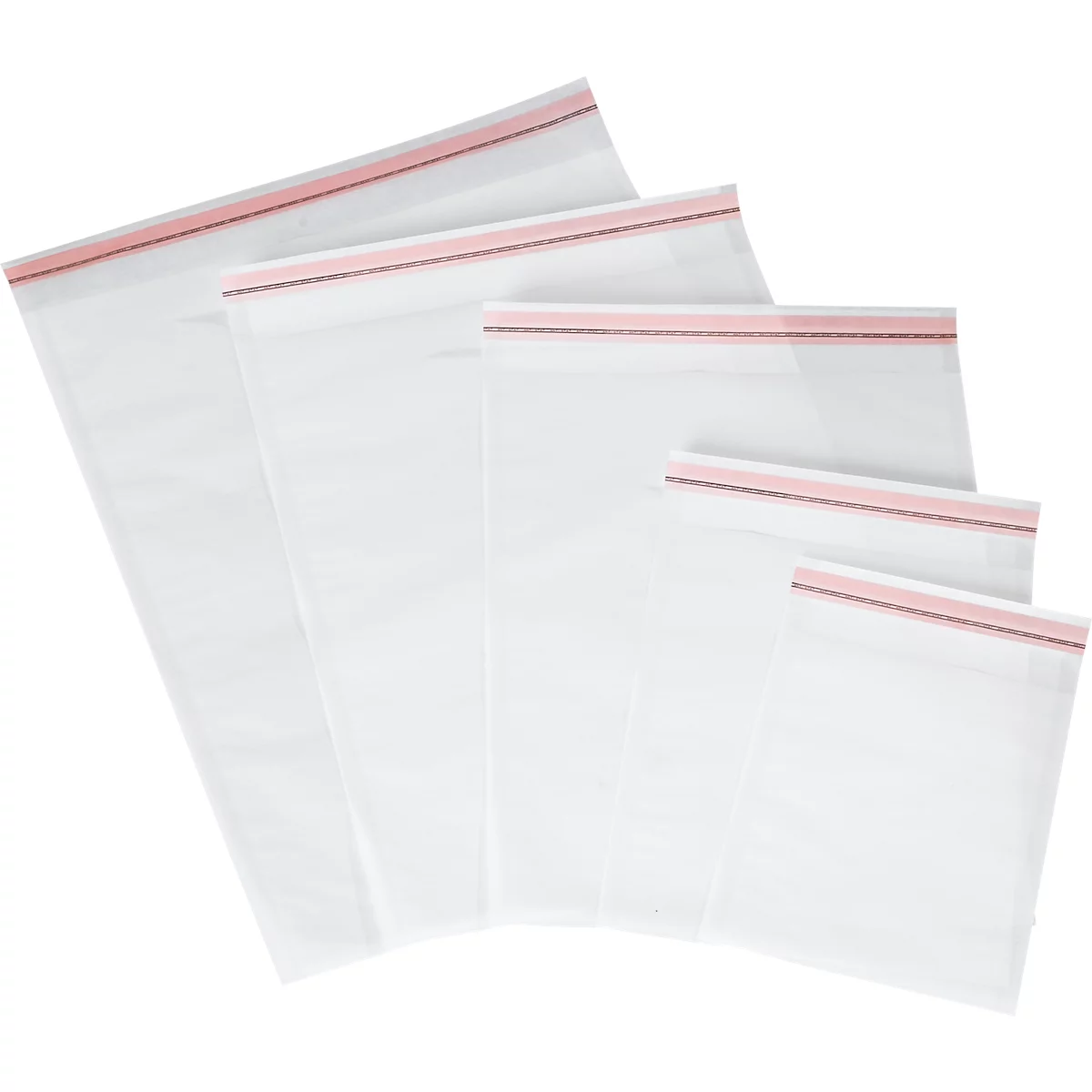 Verpakkingszak, hersluitbaar, met flap &amp; seal naad, scheurbestendig, 178 x 220 mm/160 x 220 mm, FSC® glaspapier, semi-transparant, 500 st.