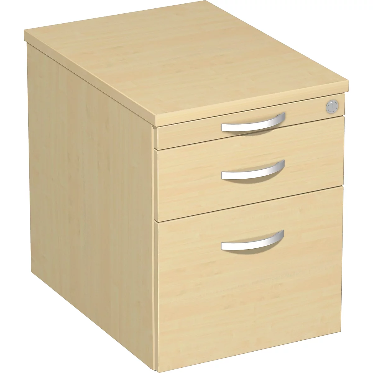 Verrijdbaar ladeblok PALENQUE, 1 schuiflade, hangmappenlade, B 430 x D 600 x H 566 mm, esdoorn
