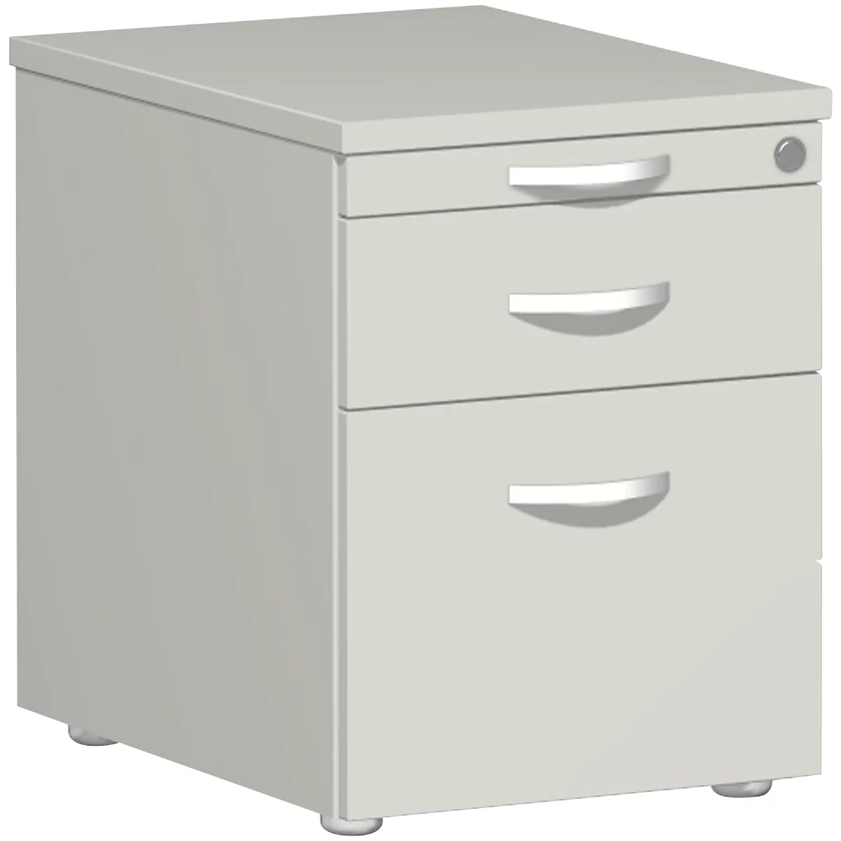 Verrijdbaar ladeblok PALENQUE, 1 schuiflade, hangmappenlade, B 430 x D 600 x H 566 mm, lichtgrijs
