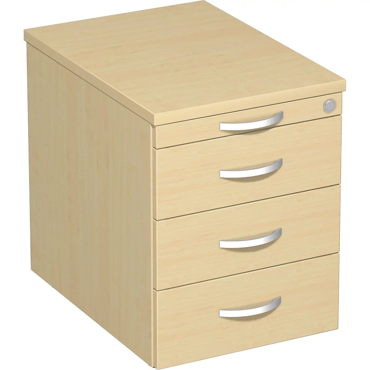 Verrijdbaar ladeblok PALENQUE, 3 schuifladen, B 430 x D 600 x H 566 mm, esdoorn