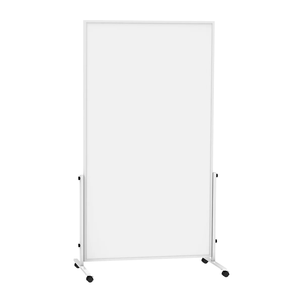 Verrijdbaar whiteboard easy2move MAULsolid - staalplaat met kunststof coating - B 1000 x H 1800 mm - wit gecoat