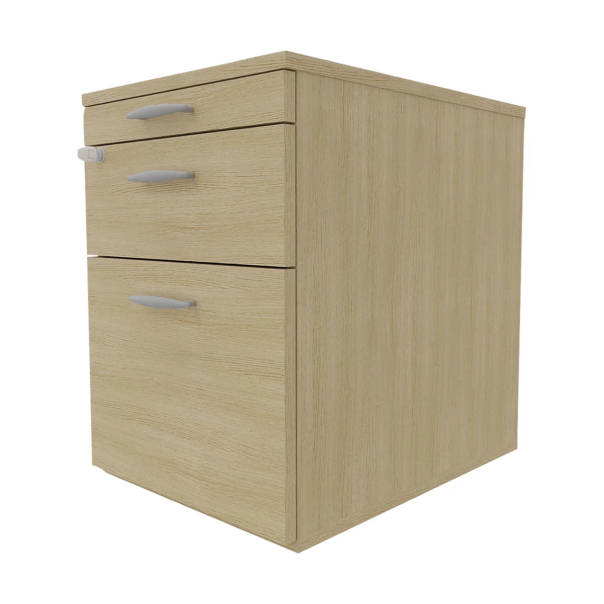 Verrijdbare lade ARLON OFFICE, B 420 x D 560 x H 585 mm, eiken decor