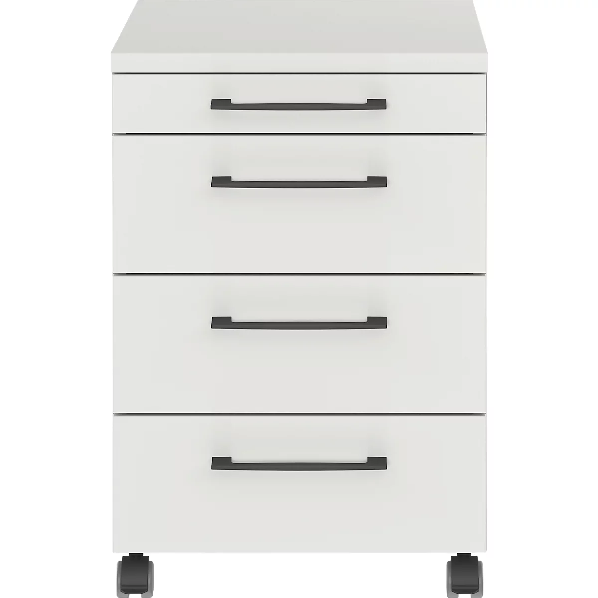 Verrijdbare lade Profi 2.0, 3 laden, 1 lade voor keukengerei, B 420 x D 490 x H 610 mm, lichtgrijs