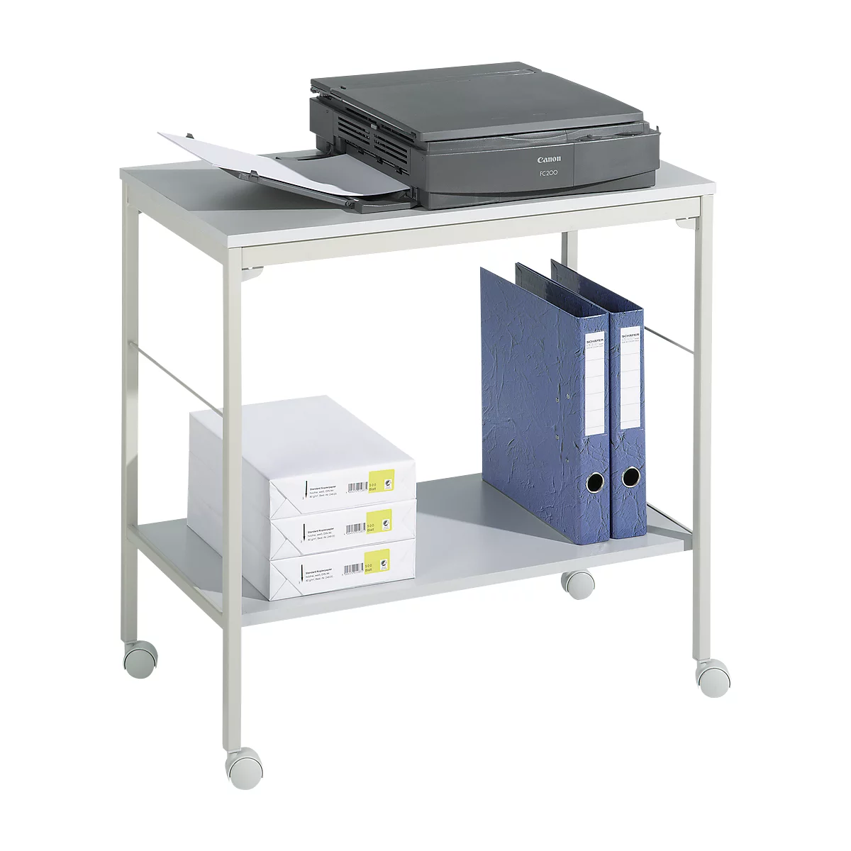 Verrijdbare multifunctionele wagen, B 735 x D 400 x H 720 mm, lichtgrijs