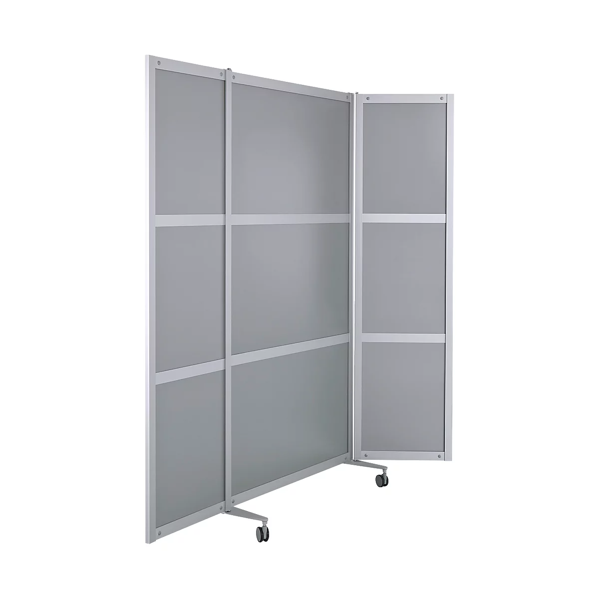 Verrijdbare scheidingswand, decor zilver