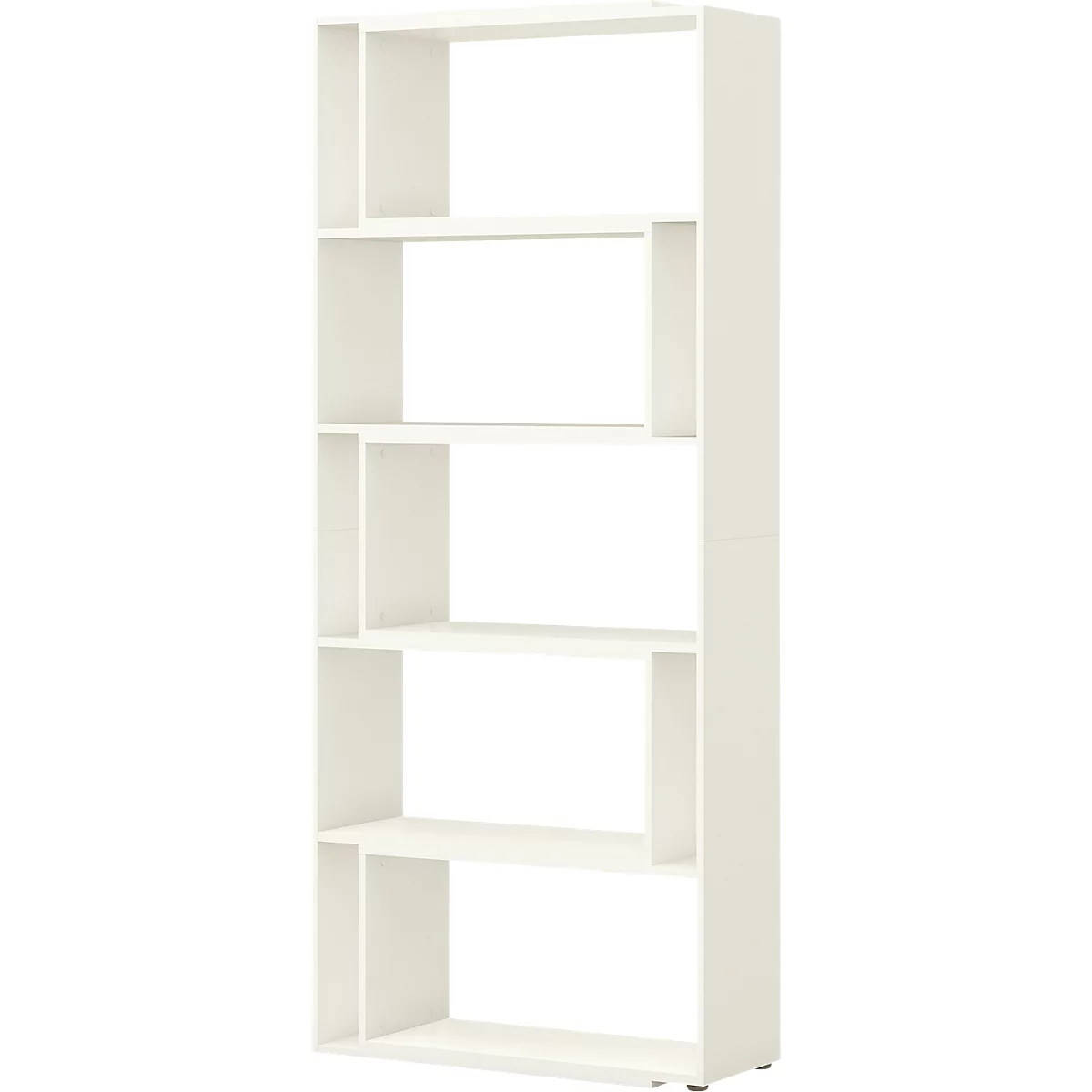 Verstelbare open kast TEMPIO, van hout, uittrekbaar, 5 OH, B 1000-1500 x D 330 x H 2130 mm, wit