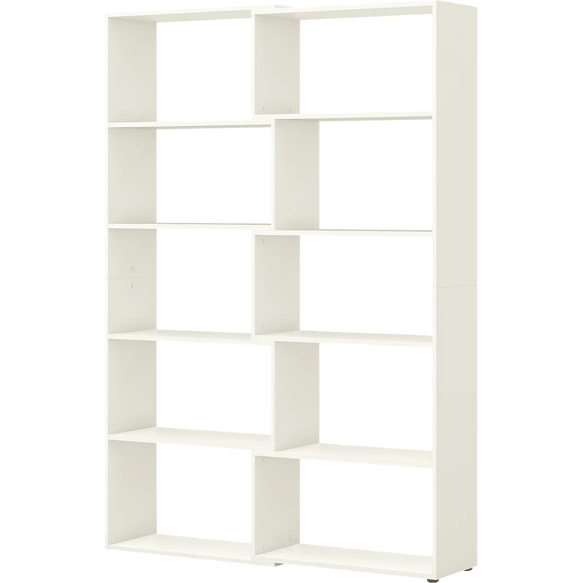 Verstelbare open kast TEMPIO, van hout, uittrekbaar, 5 OH, B 1000-1500 x D 330 x H 2130 mm, wit