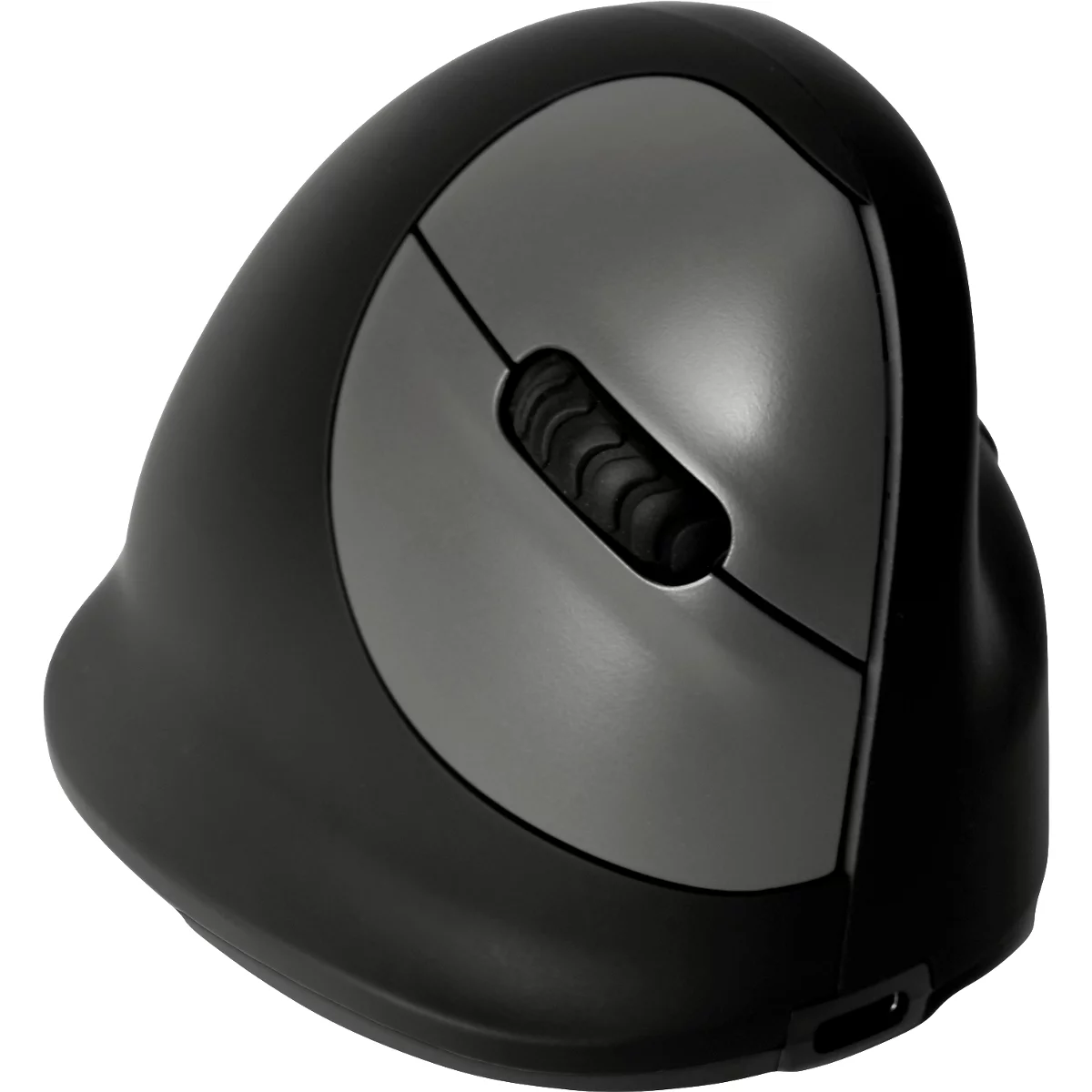 Verticale muis R-Go HE Break, ergonomisch, voor rechtshandigen, 400-2400 dpi, 5 knoppen &amp; scrollwiel, LED-pauze-indicator, Bluetooth, maat L, zwart