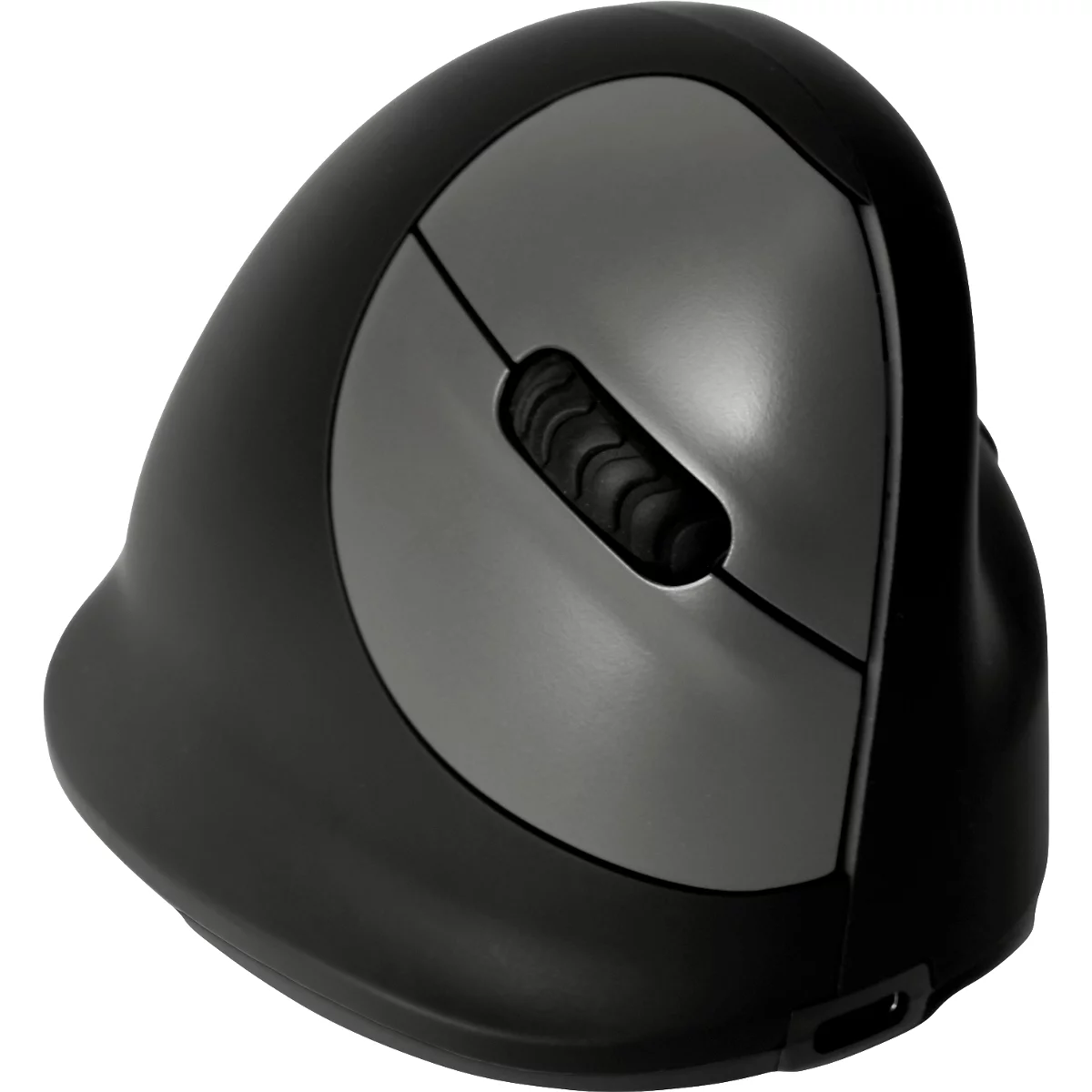 Verticale muis R-Go HE Break, ergonomisch, voor rechtshandigen, 400-2400 dpi, 5 knoppen &amp; scrollwiel, LED-pauze-indicator, Bluetooth, maat M, zwart