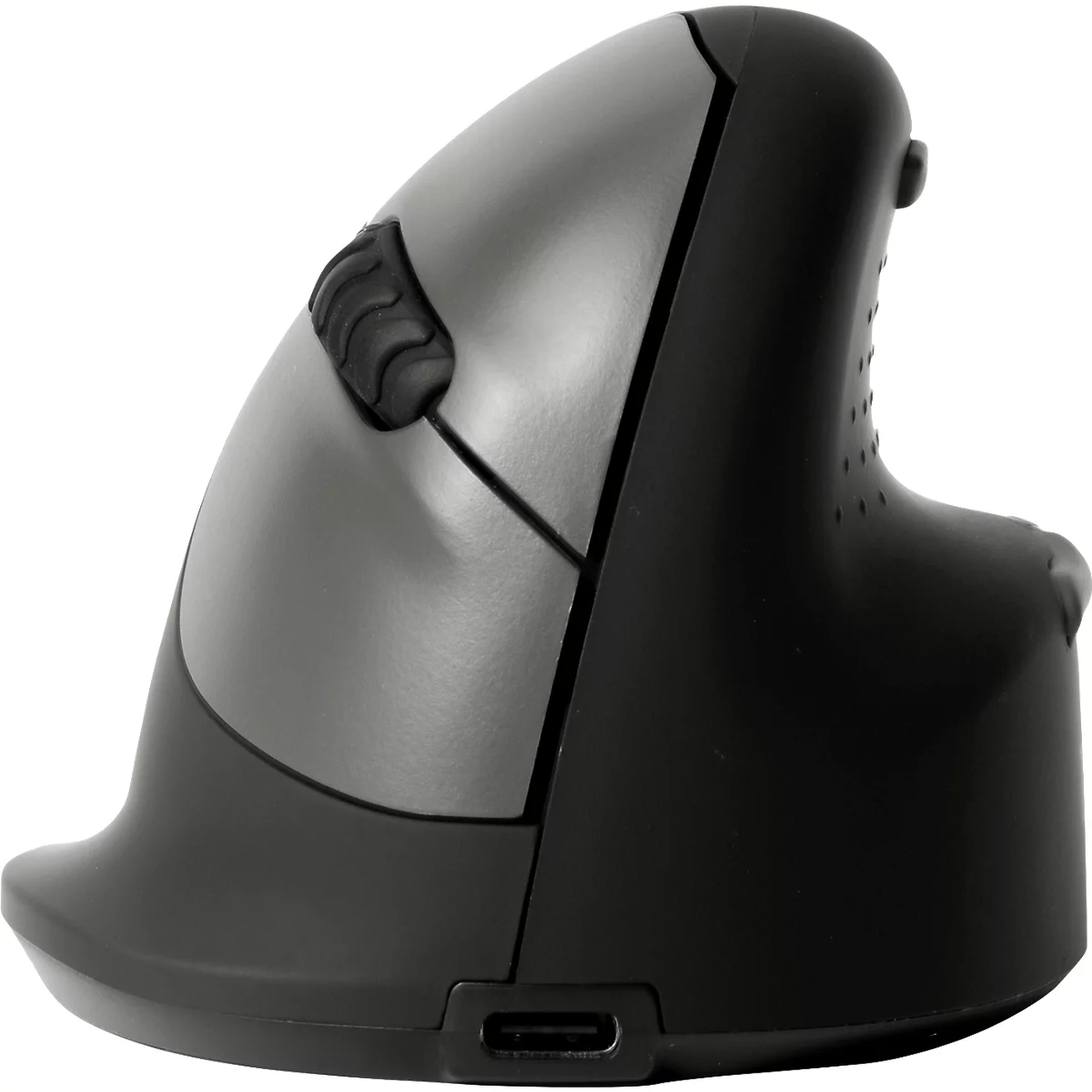 Verticale muis R-Go HE Break, ergonomisch, voor rechtshandigen, 400-2400 dpi, 5 knoppen &amp; scrollwiel, LED-pauze-indicator, Bluetooth, maat M, zwart