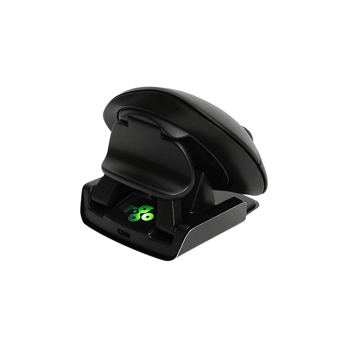 Verticale muis R-Go Twister, ergonomisch, ambidexter, 400-2400 dpi, 2 knoppen &amp; scrollwiel, LED-pauze-indicator, Bluetooth/USB, zwart