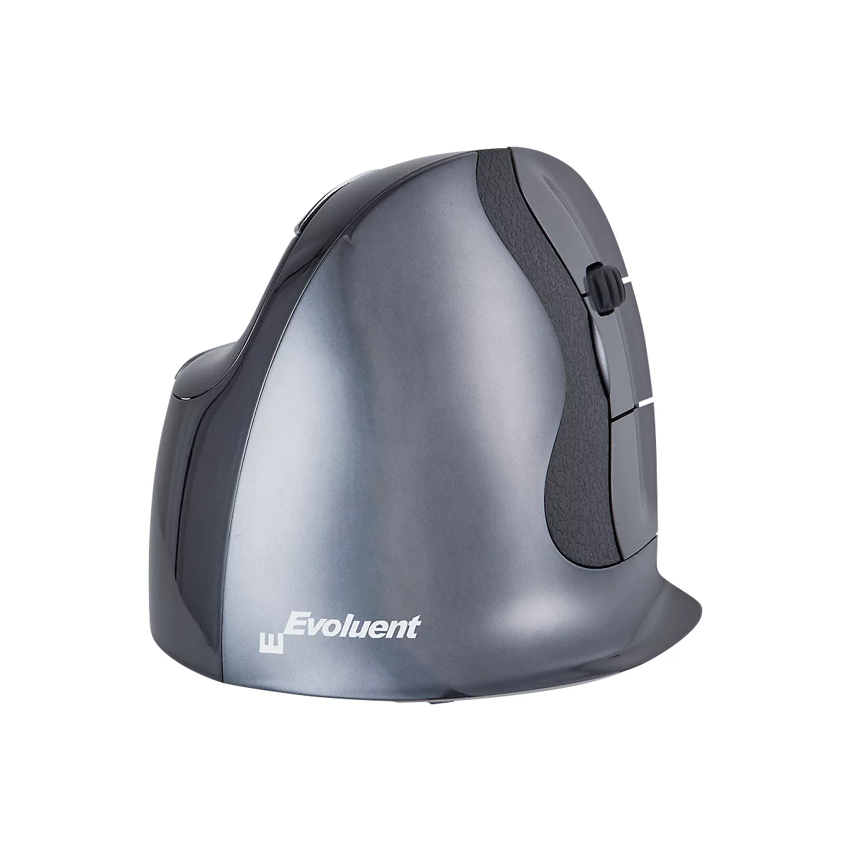 Vertikalmaus BakkerElkhuizen Evoluent D wireless, ergonomisch, USB, 5 Tasten inkl. Scrollrad, verchromt