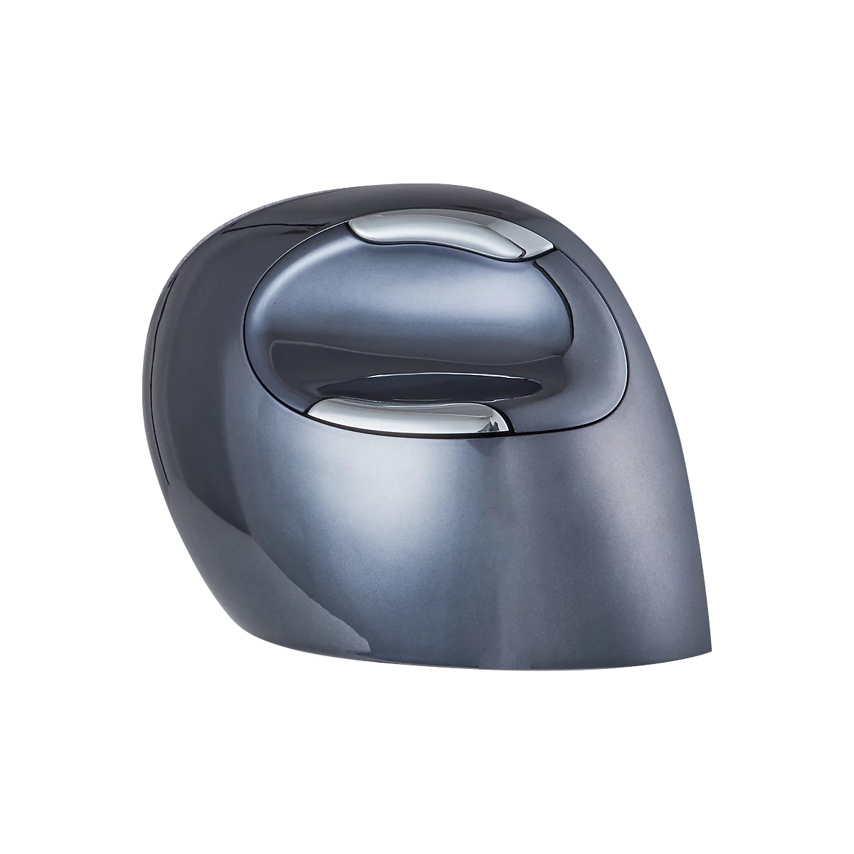 Vertikalmaus BakkerElkhuizen Evoluent D wireless, ergonomisch, USB, 5 Tasten inkl. Scrollrad, verchromt