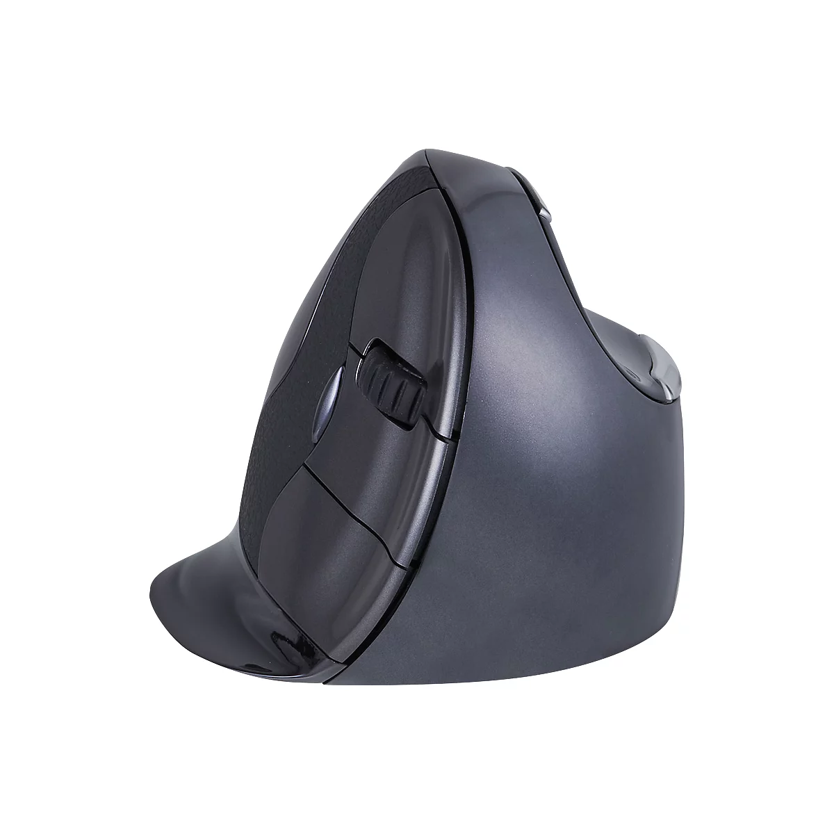 Vertikalmaus BakkerElkhuizen Evoluent D wireless, ergonomisch, USB, 5 Tasten inkl. Scrollrad, verchromt