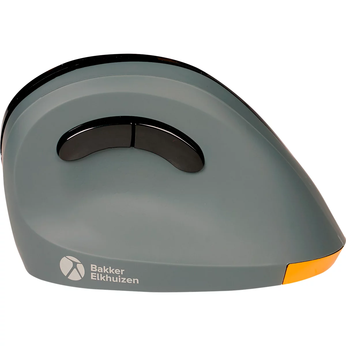 Vertikalmaus BakkerElkhuizen PRF, kabellos, ergonomisch, bis 20 m, Verstauraum für Funkempfänger, schwarz/dunkelgrau