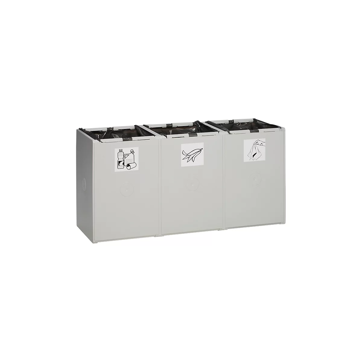 Verzamelsysteem voor recyclebaar afval 2000, 60 liter, drievoudig element, geleverd zonder deksel!