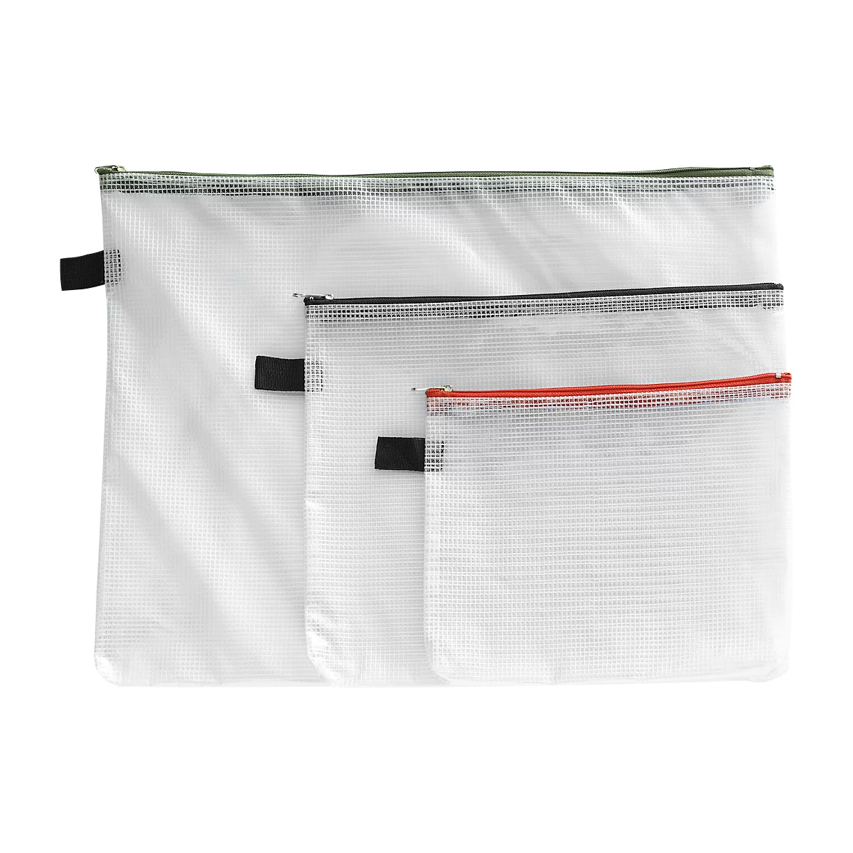 Verzamelzak met rits, voor DIN B6 formaat, B 230 x H 183 mm, rood, 10 stuks