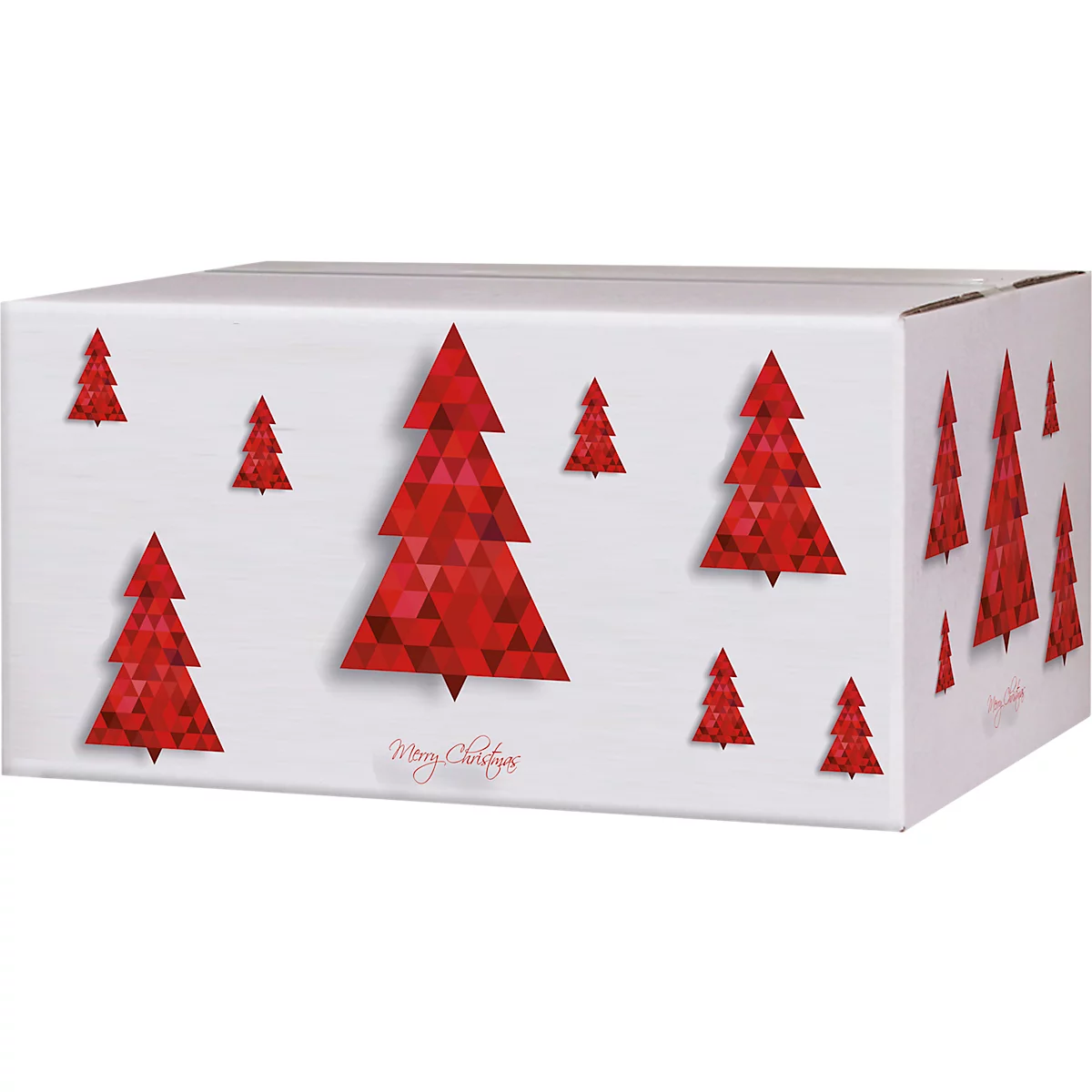 Verzenddozen Kerstbomen - L 406 x B 306 x H 210 mm - wit en bruin - 20 stuks
