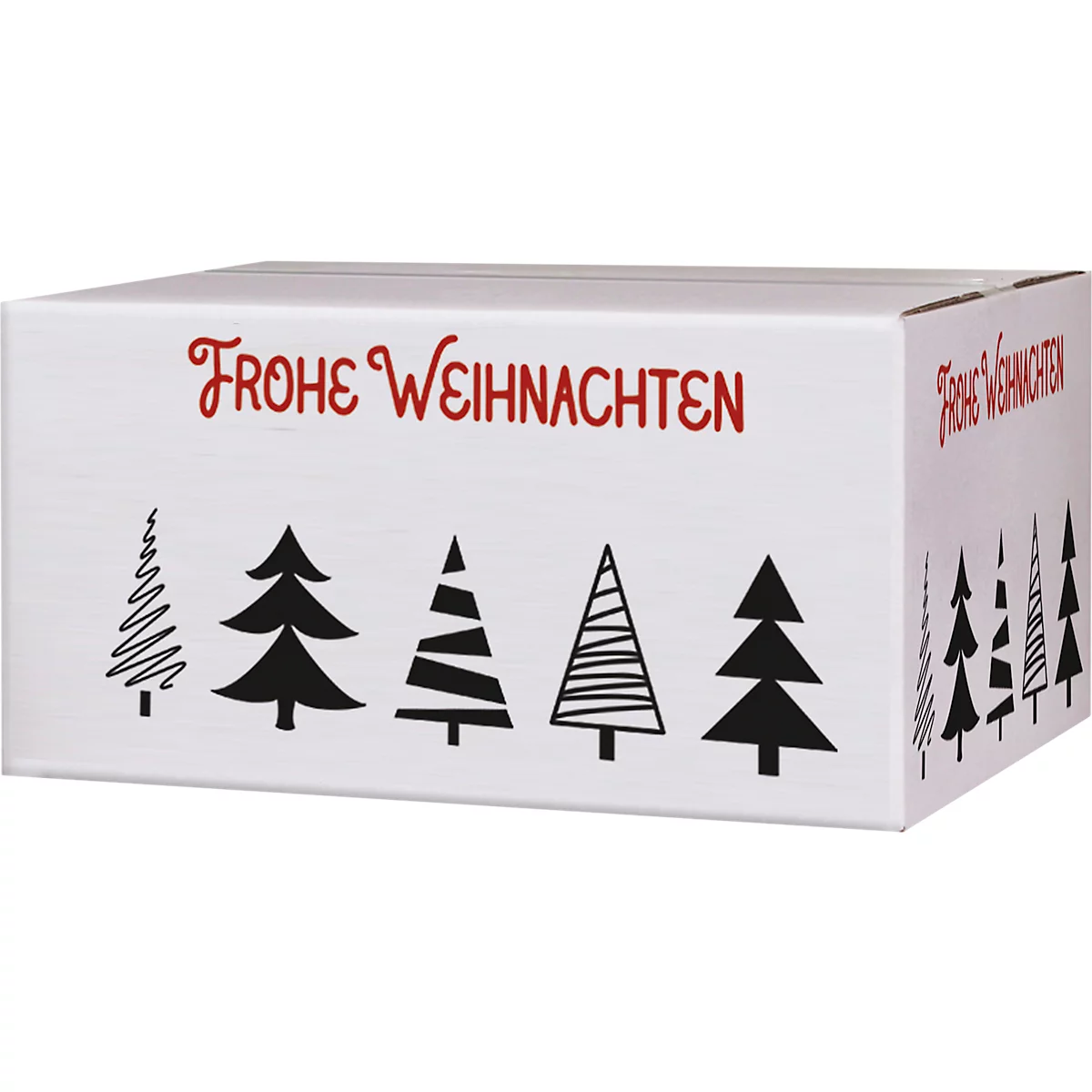 Verzenddozen Kerstslee - L 406 x B 306 x H 210 mm - wit en bruin - 20 stuks